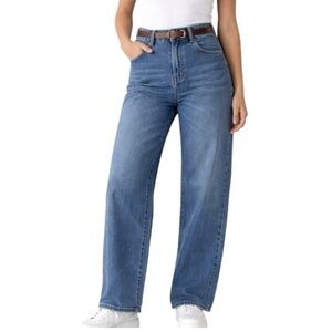 LIZ CLAIBORNE Barrel Leg Jeans Women’s 4- 31/30 Medium Wash High-Rise Trendy